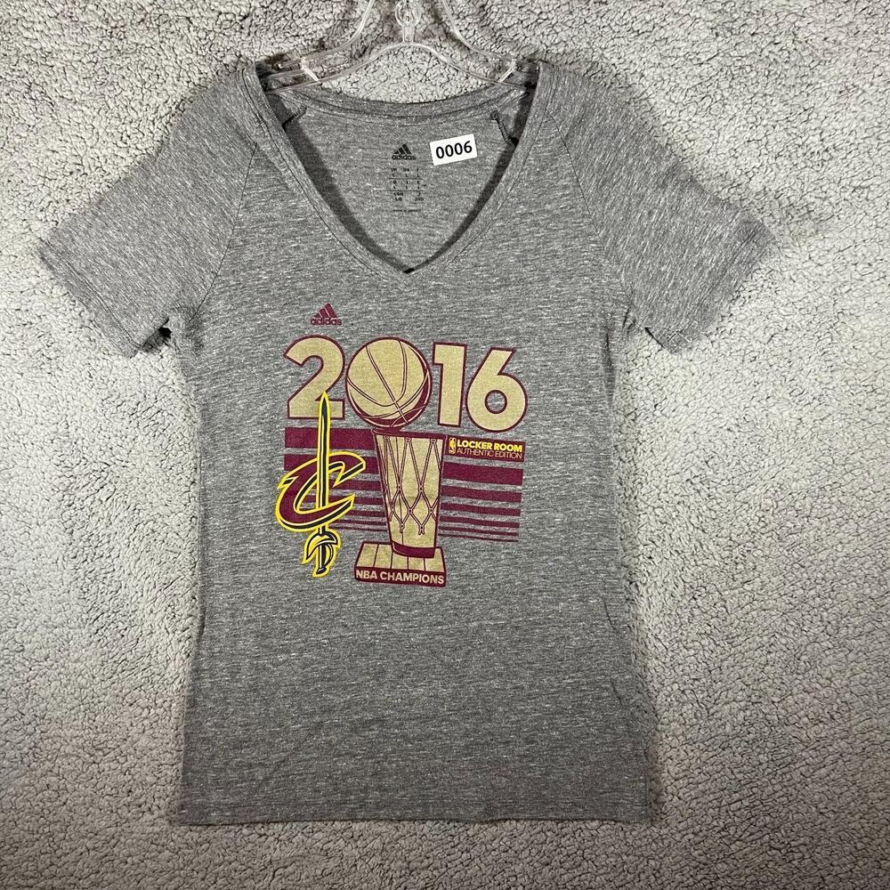 Cleveland Cavaliers Shirt Womens Large NBA Adidas 2016 Champions Locker Room